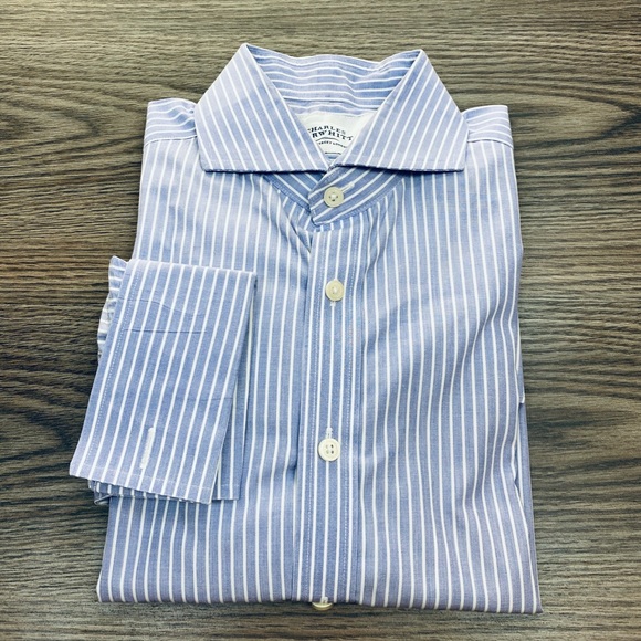 Charles Tyrwhitt Other - Charles Tyrwhitt Blue Stripe Dress Shirt 16-35